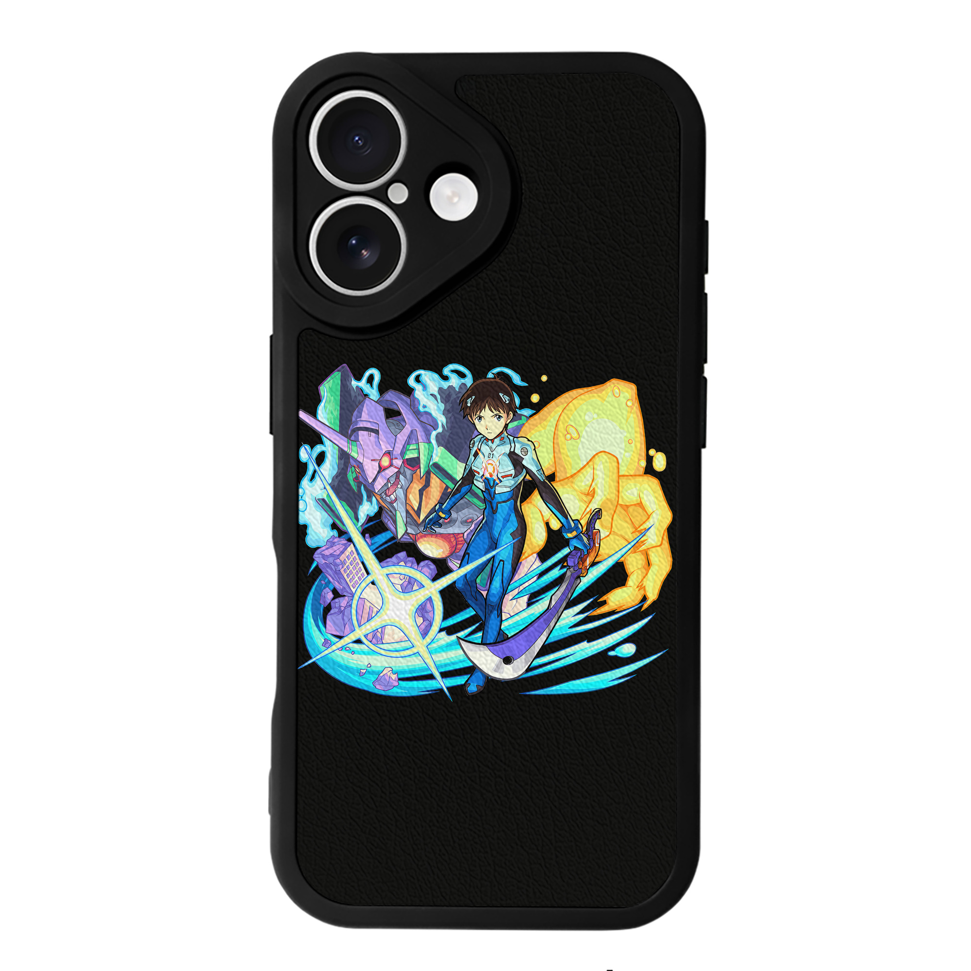 （画像用） EVA 新世紀エヴァンゲリオン 【iPhone 16シリーズ対応】シリコンスマホケース（レザー調） 材質：シリコン